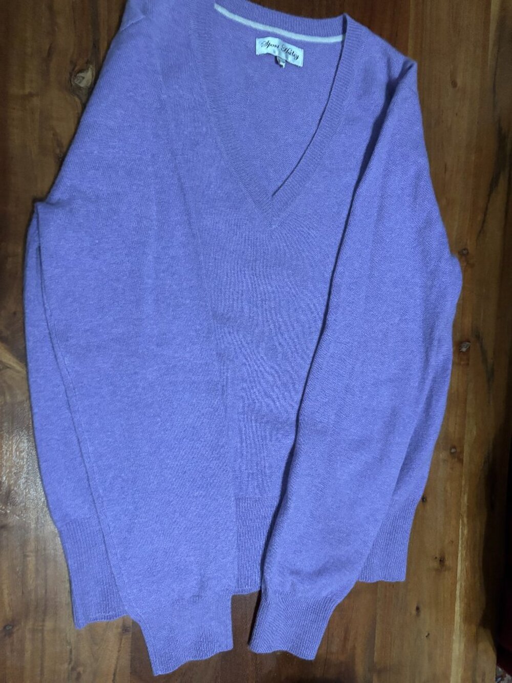 Sport Haley 95% Cashmere VNeck Women's Large Sweater Purple